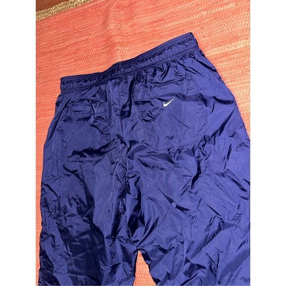 Vintage 90s Nike Mens large Distressed Mini Swoosh Lined Wide Leg Pants, Vintage - Picture 3 of 11
